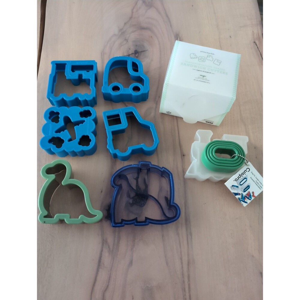 Pottery Barn Kids transportation sandwich cutter and cookie cutter set